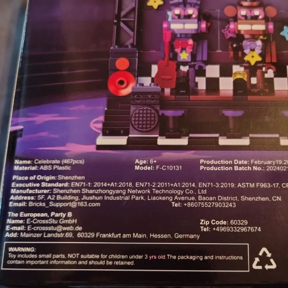 FNAF Five Nights at Freddy's Celebrate Stage Building Block Set 467pcs